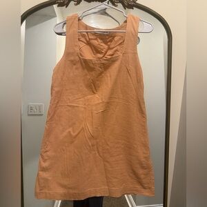 Abercrombie & Fitch Tan Sleeveless Shift Dress medium
